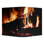 Logs in the Fireplace 3 Ring Binder