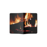 Logs in the Fireplace Passport Holder