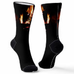 Logs in the Fireplace Socks