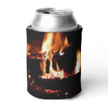 Logs in the Fireplace Warm Fire Photography Can Cooler
