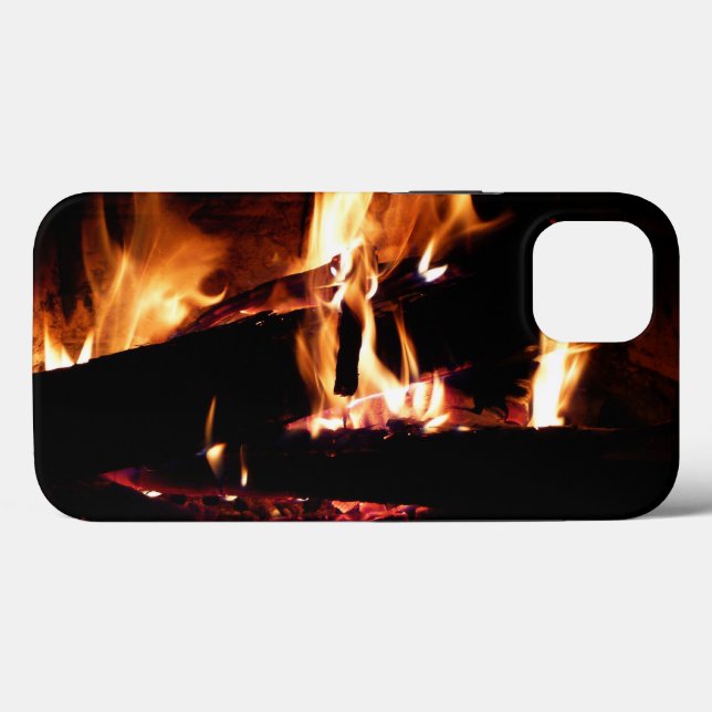 Logs in the Fireplace Warm Fire Photography Case-Mate iPhone Case (Back (Horizontal))