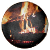 Logs in the Fireplace Warm Fire Photography Chocolate Covered Oreo (Front)