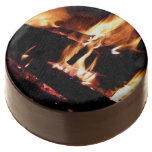 Logs in the Fireplace Warm Fire Photography Chocolate Covered Oreo