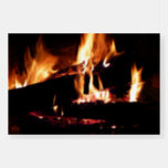 Logs in the Fireplace Warm Fire Photography Foam Board