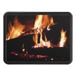 Logs in the Fireplace Warm Fire Photography Hitch Cover