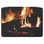 Logs in the Fireplace Warm Fire Photography iPad Air Cover