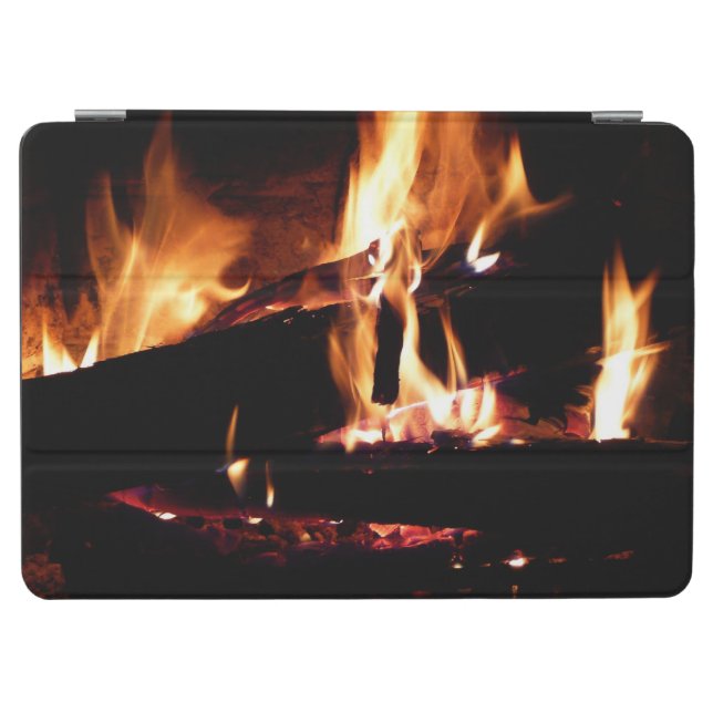 Logs in the Fireplace Warm Fire Photography iPad Air Cover (Horizontal)