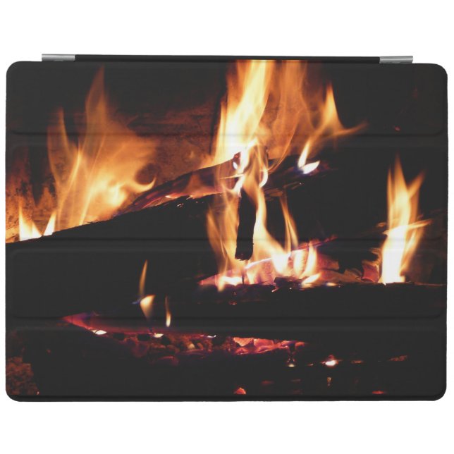 Logs in the Fireplace Warm Fire Photography iPad Air Cover (Horizontal)