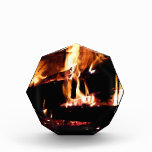 Logs in the Fireplace Warm Fire Photography Photo Block
