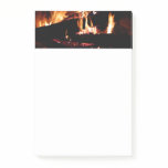Logs in the Fireplace Warm Fire Photography Post-it Notes