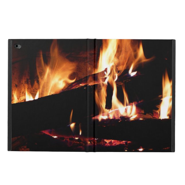 Logs in the Fireplace Warm Fire Photography Powis iPad Air 2 Case (Outside)
