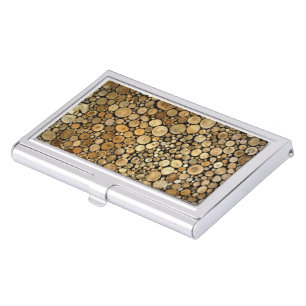 Logs Wallpaper Business Card Holder