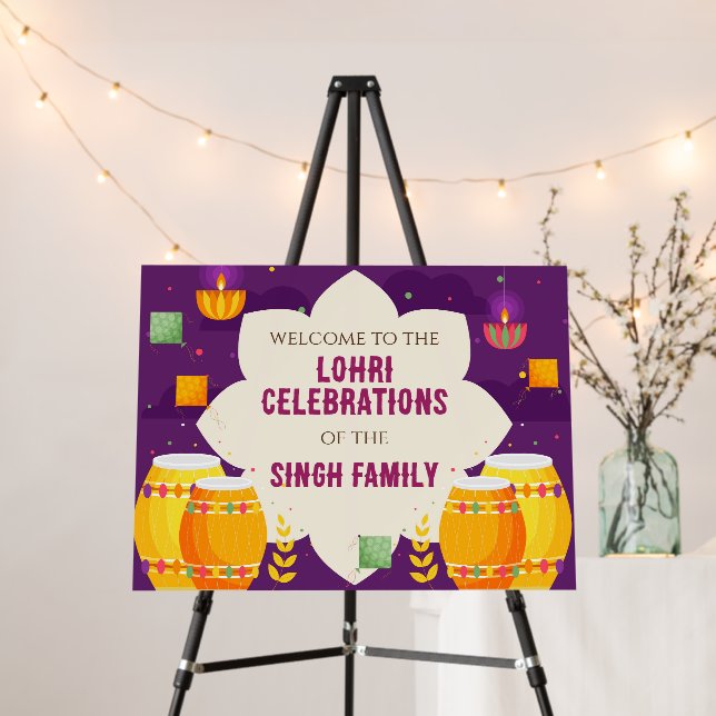 Lohri posters Lohri Party sign, Welcome Lohri sign (In Situ (Stand))