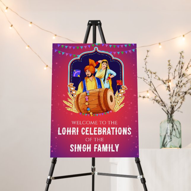 Lohri Welcome Signs & Lohri decor signs (In Situ (Stand))