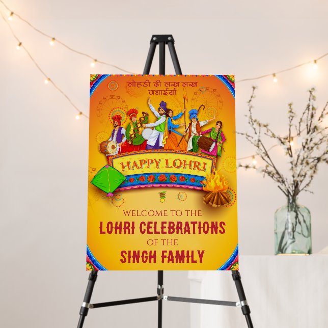 Lohri Welcome Signs & Lohri posters, Lohri sign (In Situ (Stand))