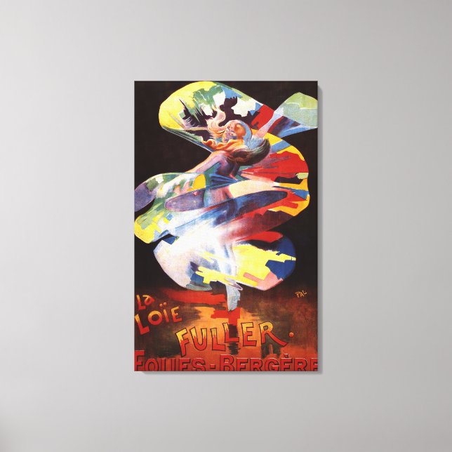 Loie Fuller at Folies-Bergere Theatre Canvas Print (Front)