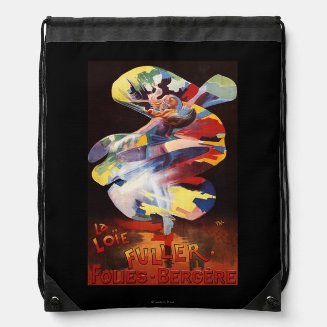 Loie Fuller at Folies-Bergere Theatre Drawstring Bag (Front)