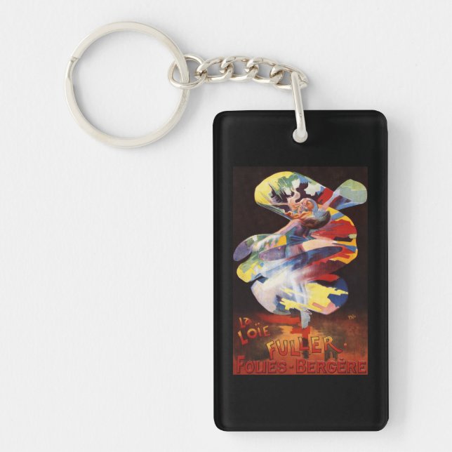 Loie Fuller at Folies-Bergere Theatre Keychain (Front)