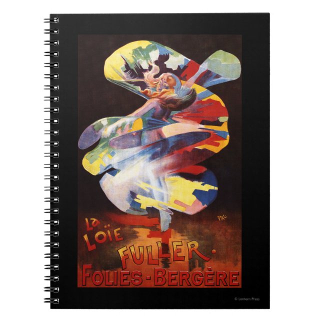 Loie Fuller at Folies-Bergere Theatre Notebook (Front)