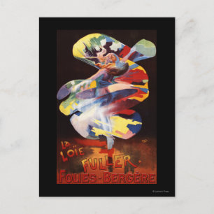Loie Fuller at Folies-Bergere Theatre Postcard