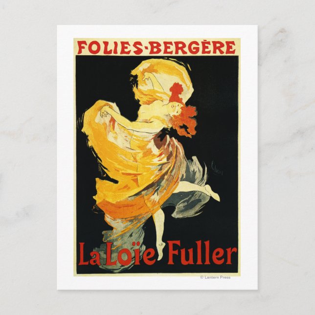 Loie Fuller at the Folies-Bergere Theater Postcard (Front)