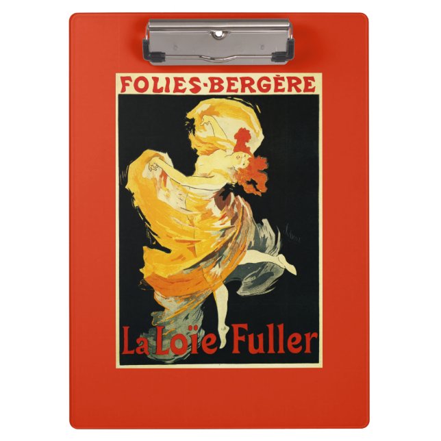 Loie Fuller at the Folies-Bergere Theatre Clipboard (Front)