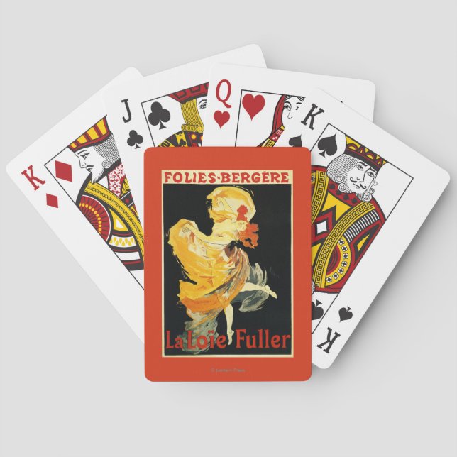 Loie Fuller at the Folies-Bergere Theatre Poker Cards (Back)