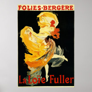 Loie Fuller at the Folies-Bergere Theatre Poster