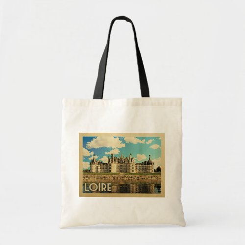 Loire France Vintage Travel _ Chateau Chambord Tote Bag