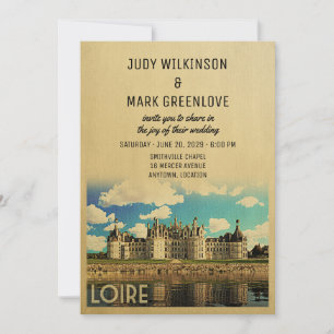 Loire France Wedding Invitation Chateau Chambord