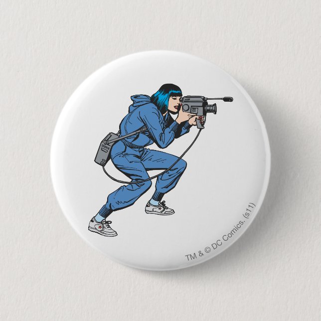 Lois Lane with Camera Pinback Button (Front)