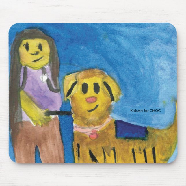 Lois the Therapy Dog - Kids Art for CHOC Mouse Pad (Front)