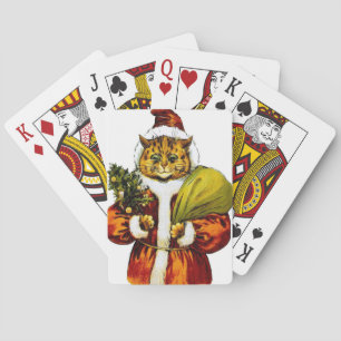 Lois Wain Santa Cat Poker Cards