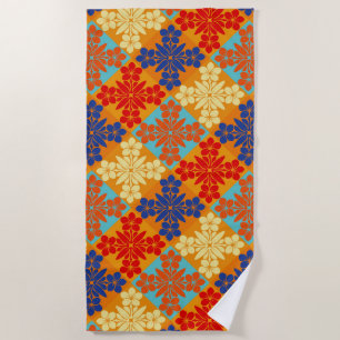 Lokanui hawaiian quilt plumeria beach towel