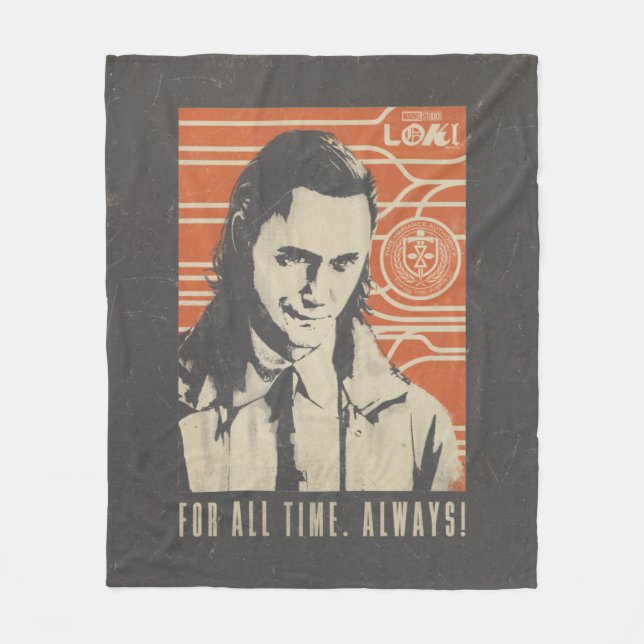 Loki - For All Time. Always! Fleece Blanket (Front)