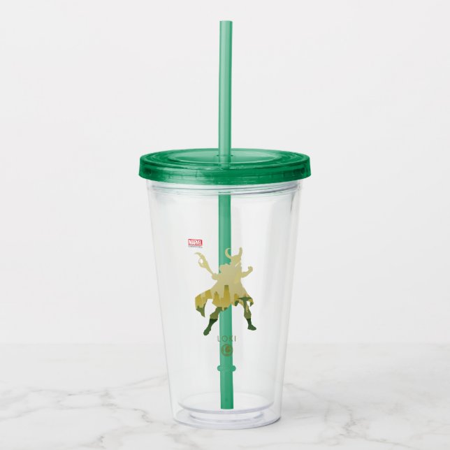 Loki Heroic Silhouette Acrylic Tumbler (Front)