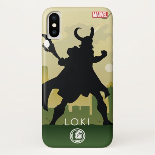 Loki Heroic Silhouette iPhone X Case