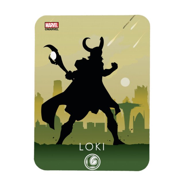 Loki Heroic Silhouette Magnet (Vertical)