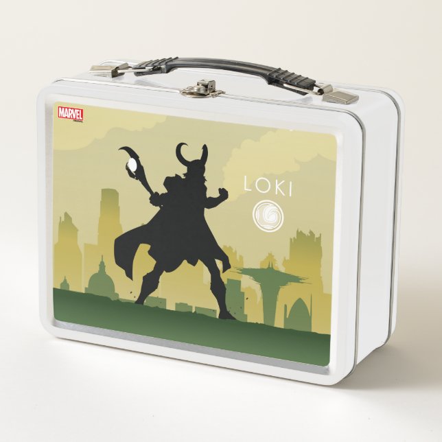 Loki Heroic Silhouette Metal Lunch Box (Front)