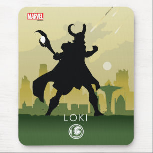 Loki Heroic Silhouette Mouse Pad