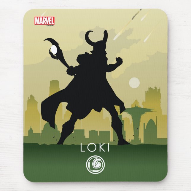 Loki Heroic Silhouette Mouse Pad (Front)