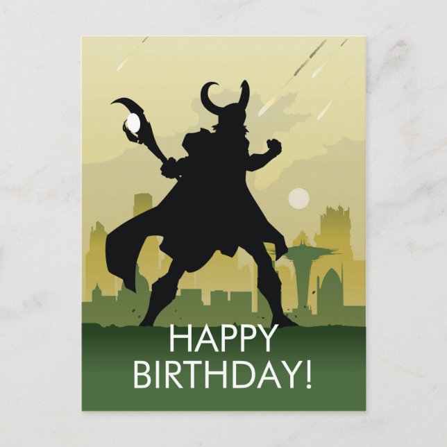 Loki Heroic Silhouette Postcard (Front)