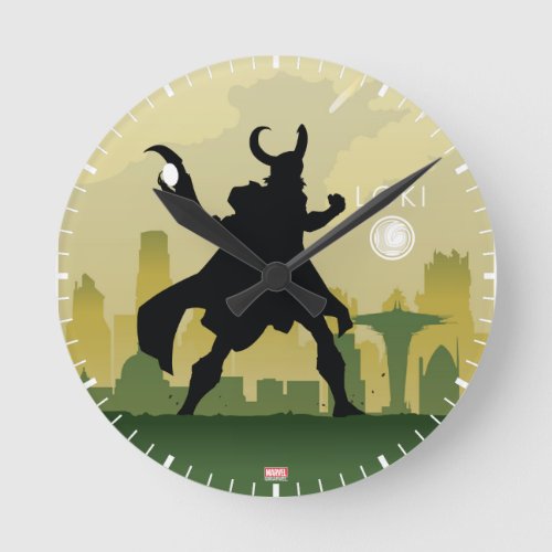 Loki Heroic Silhouette Round Clock