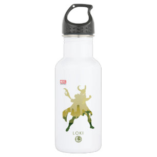 Loki Heroic Silhouette Stainless Steel Water Bottle