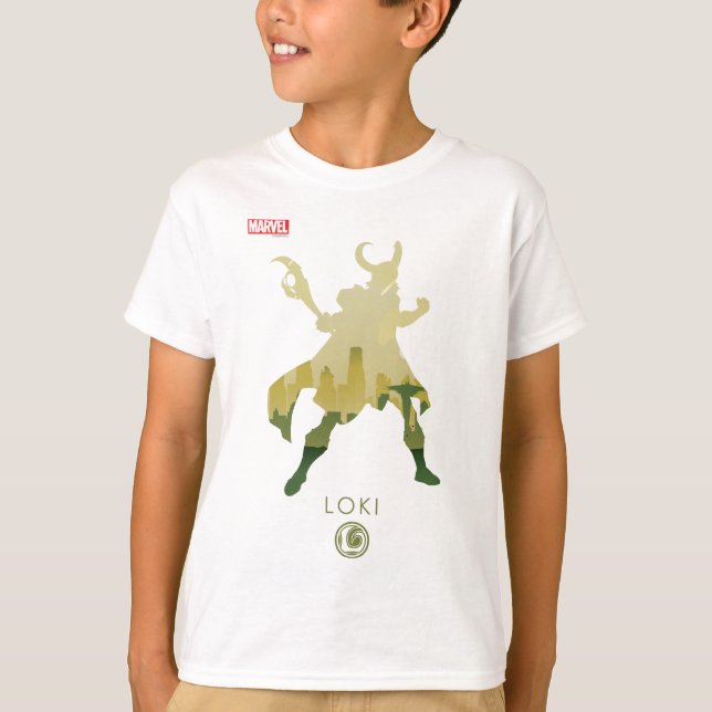 Loki Heroic Silhouette T-Shirt (Front)