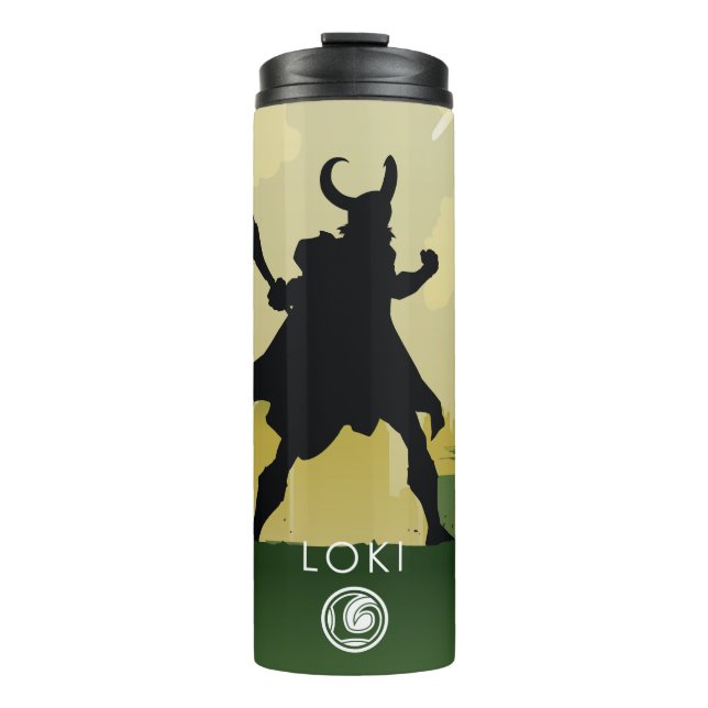 Loki Heroic Silhouette Thermal Tumbler (Front)