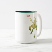 Loki Heroic Silhouette Two-Tone Coffee Mug (Front Right)