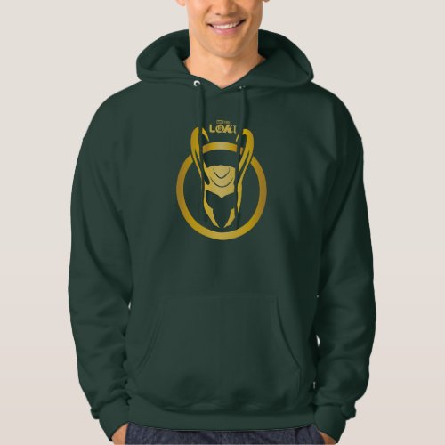 Loki Horned Helmet Logo Hoodie