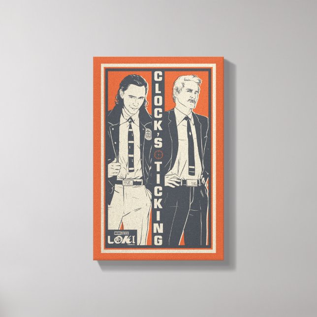 Loki & Mobius - Clock's Ticking Canvas Print (Front)
