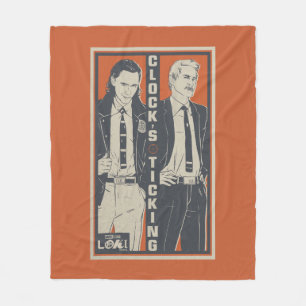 Loki & Mobius - Clock's Ticking Fleece Blanket